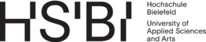 Logo der Hochschule Bielefeld. Zu lesen ist darauf: "HSBI Hochschule Bielefeld University of Applied Sciences and Arts".